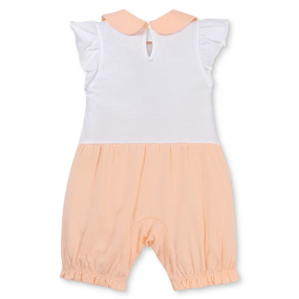 Bodysuit bé gái tam giác Animo VD1025026 (0-12M, Trắng - cam, NN01)