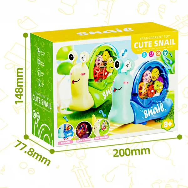 Ốc sên vui vẻ chạy quanh có phát nhạc đèn JS068717 C509 (Xanh lá)