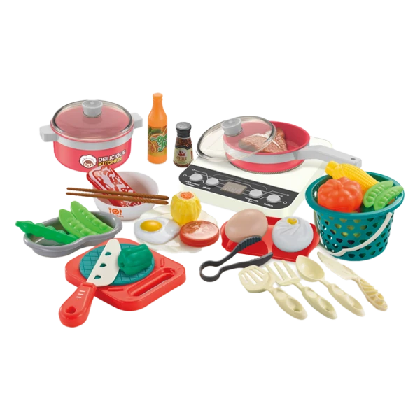 Bộ đồ chơi nhà bếp đa năng cao cấp có bếp phát nhạc đèn JS068700 C509