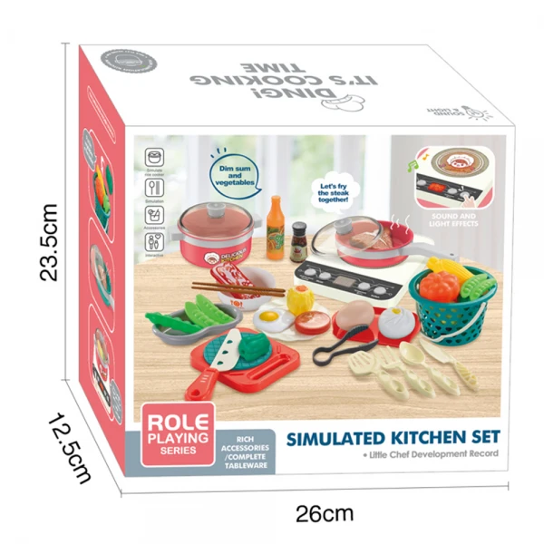 Bộ đồ chơi nhà bếp đa năng cao cấp có bếp phát nhạc đèn JS068700 C509