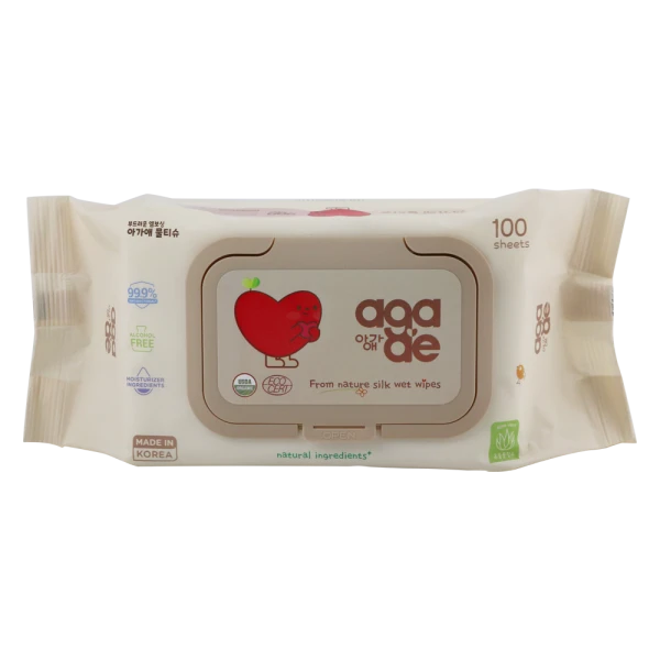 Khăn ướt chiết xuất tự nhiên Aga-ae, 100 tờ