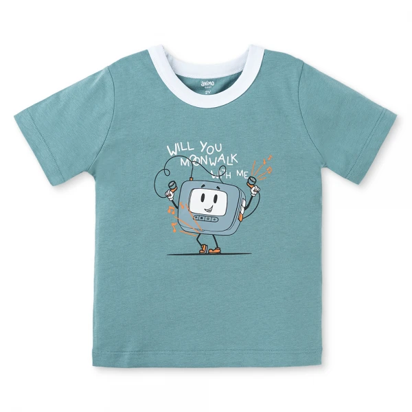 Bộ bé trai ngắn Animo Easy HN0126032 (1-4Y, Dương-trắng)