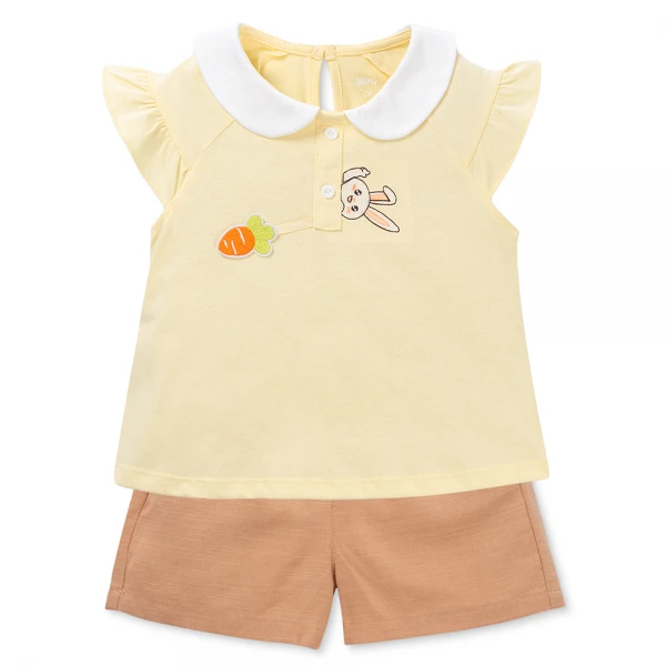 Bộ bé gái ngắn Animo TX1225043 (1-6Y, Vàng-nâu, TT01)