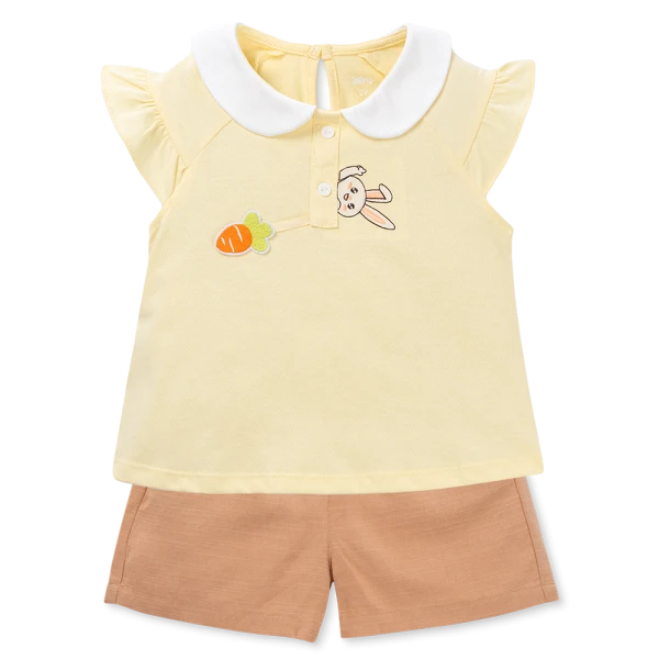 Bộ bé gái ngắn Animo TX1225043 (1-6Y, Vàng-nâu, TT01)