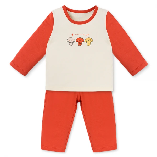 Bộ bé gái dài Animo Easy TX0126043 (1-4Y, Kem-đỏ, TT01)