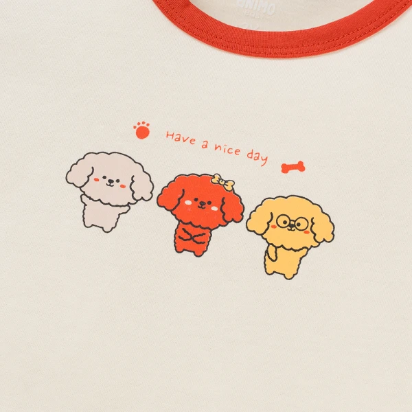 Bộ bé gái dài Animo Easy TX0126043 (1-4Y, Kem-đỏ, TT01)