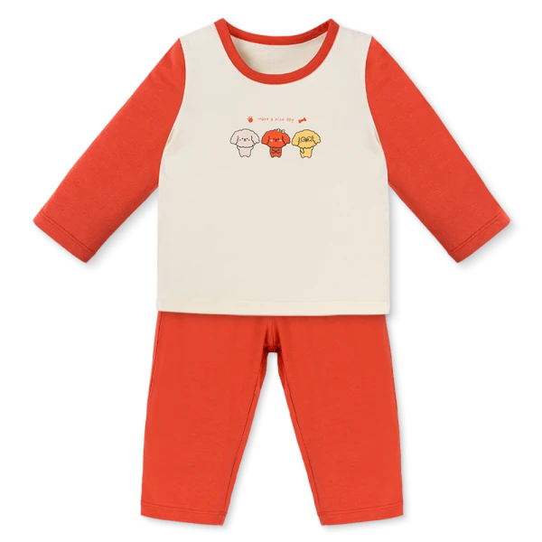 Bộ bé gái dài Animo Easy TX0126043 (1-4Y, Kem-đỏ, TT01)