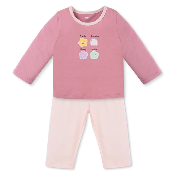 Bộ bé gái dài Animo Easy TX0126044 (1-4Y, Ruốc-hồng, TT01)