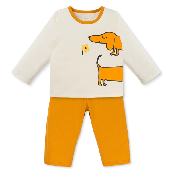 Bộ bé gái dài Animo Easy TX0126049 (1-4Y, Kem-Vàng, TT02)