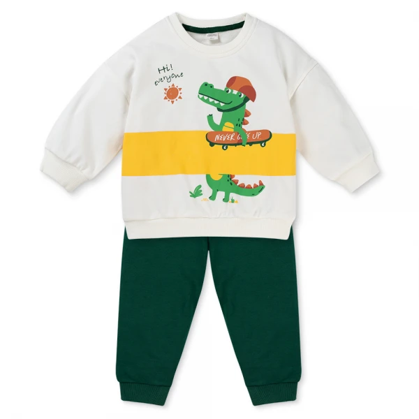 Bộ đông bé trai dài Animo ST0825010 (1-4Y, Trắng-xanh lá, TT01)