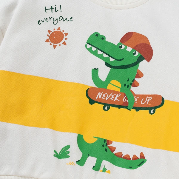 Bộ đông bé trai dài Animo ST0825010 (1-4Y, Trắng-xanh lá, TT01)