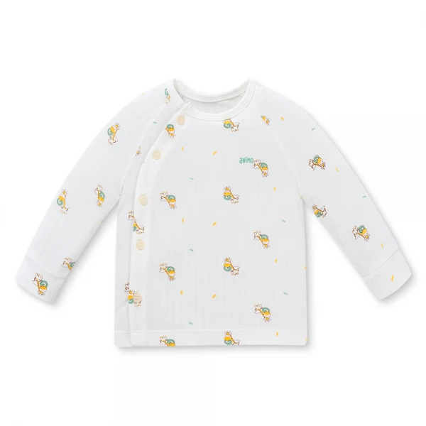 Set 2 bộ kháng khuẩn modal dài Animo BMC1125064 (0-24M, Trắng-xanh mint nhạt, NN06)