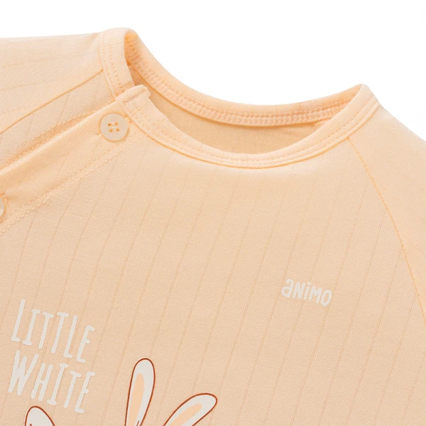 Set 2 bộ kháng khuẩn modal dài Animo BMC1125068 (0-24M, Trắng-vàng nhạt, NN06)