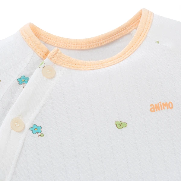 Set 2 bộ kháng khuẩn modal dài Animo BMC1125068 (0-24M, Trắng-vàng nhạt, NN06)