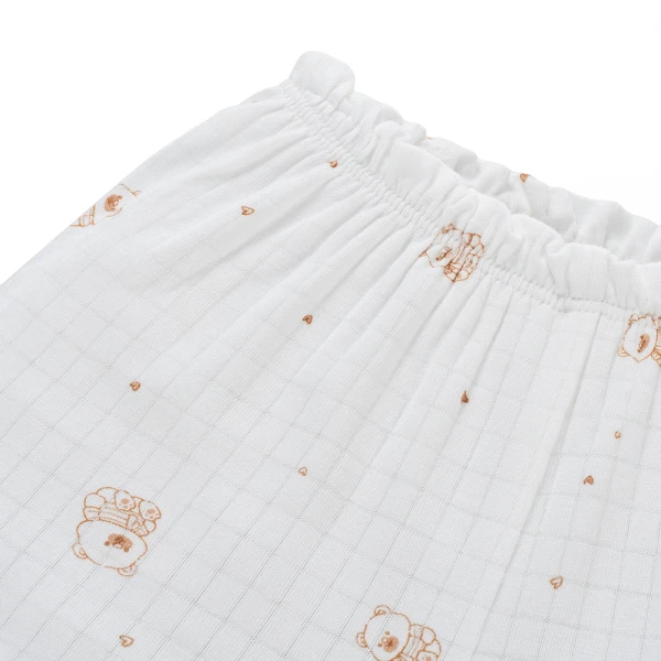 Set 2 bộ rayon chống muỗi ngắn Animo VD1125035 (0-24M, Trắng-nâu, NN06)