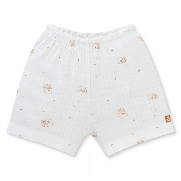 Set 2 bộ rayon chống muỗi ngắn Animo VD1125035 (0-24M, Trắng-nâu, NN06)