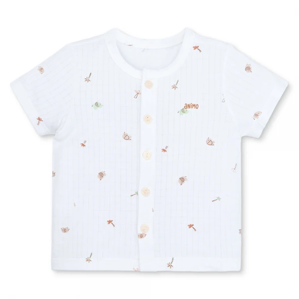 Set 2 bộ rayon chống muỗi ngắn Animo VD1125036 (0-24M, Trắng-xanh lá nhạt, NN06)