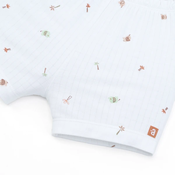 Set 2 bộ rayon chống muỗi ngắn Animo VD1125036 (0-24M, Trắng-xanh lá nhạt, NN06)