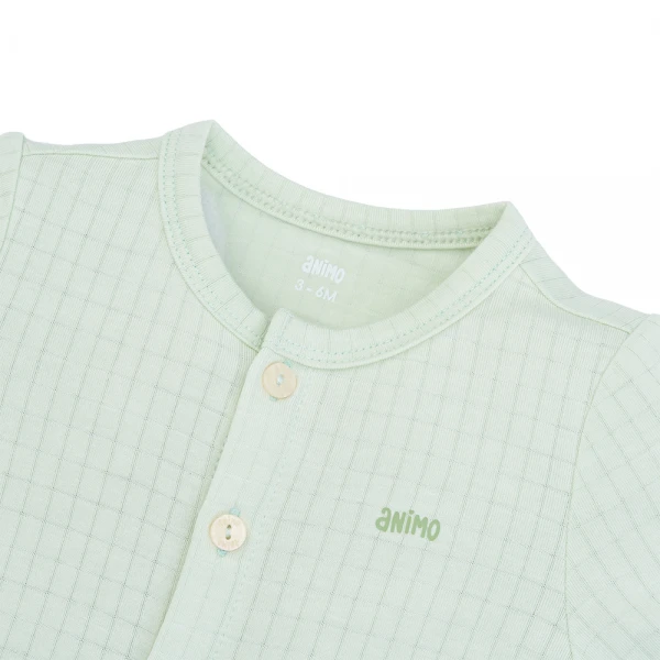 Set 2 bộ rayon chống muỗi ngắn Animo VD1125036 (0-24M, Trắng-xanh lá nhạt, NN06)