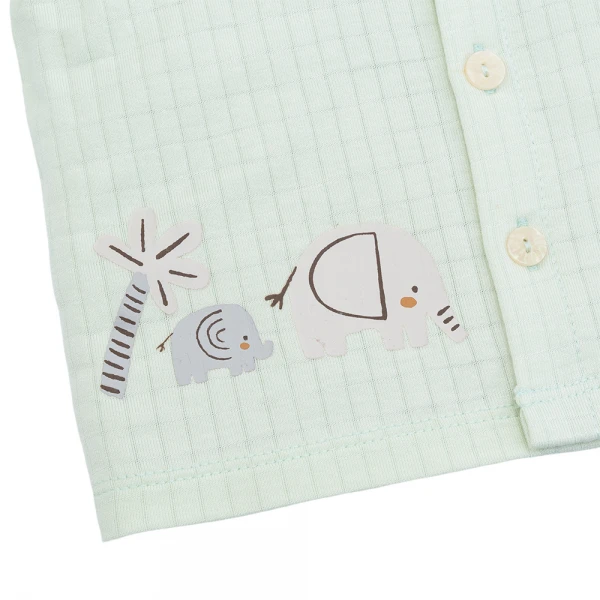 Set 2 bộ rayon chống muỗi ngắn Animo VD1125036 (0-24M, Trắng-xanh lá nhạt, NN06)