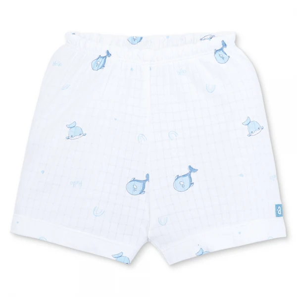 Set 2 bộ rayon chống muỗi ngắn Animo VD1225018 (0-24M, Trắng-xanh biển, NN06)