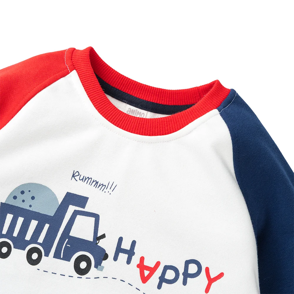 Bộ đông bé trai dài Animo ST0825012 (1-4Y, Trắng-đỏ, TT02)