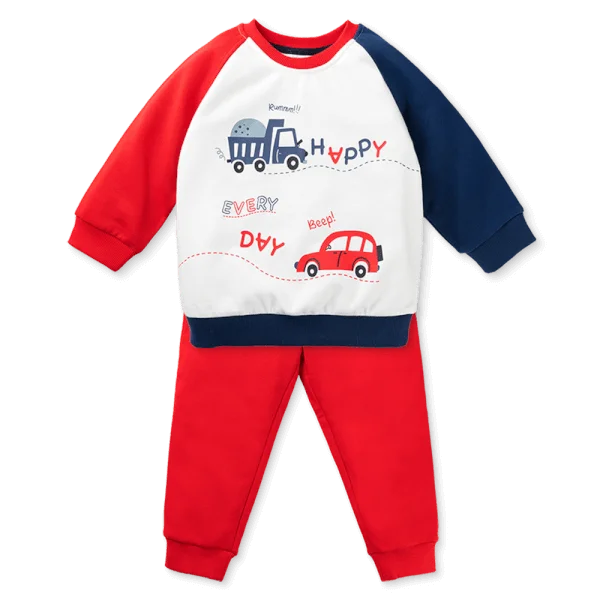 Bộ đông bé trai dài Animo ST0825012 (1-4Y, Trắng-đỏ, TT02)