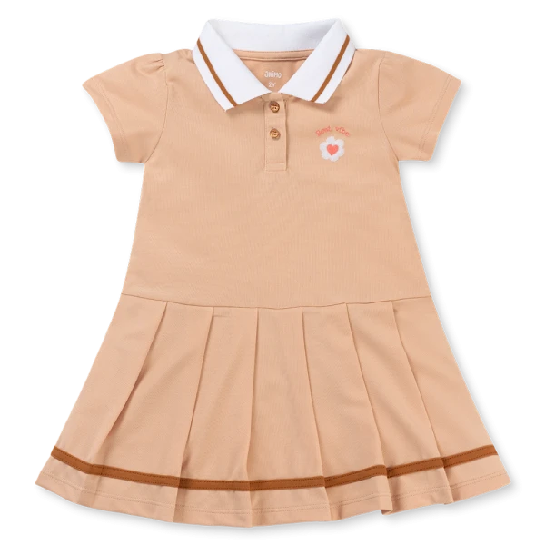 Đầm polo bé gái Animo LU1225040 (1-6Y, Be, TT01)