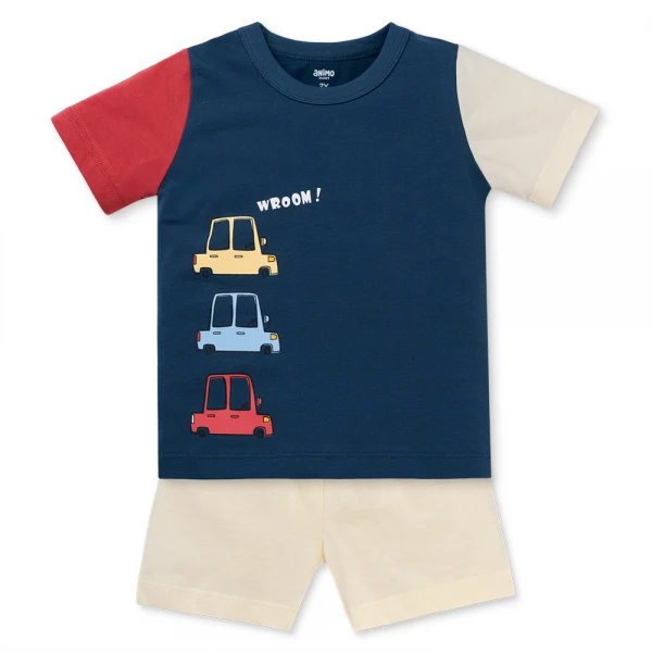 Bộ bé trai ngắn Animo Easy HN0426016 (1-4Y, Dương-kem)