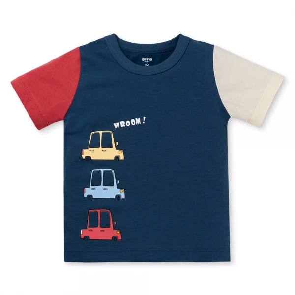 Bộ bé trai ngắn Animo Easy HN0426016 (1-4Y, Dương-kem)