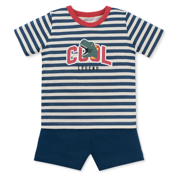 Bộ bé trai ngắn Animo Easy HN0426017 (1-4Y, Kem-dương)