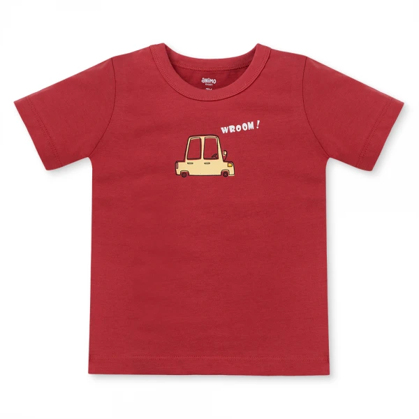 Bộ bé trai ngắn Animo Easy HN0426018 (1-4Y, Đỏ-kem)