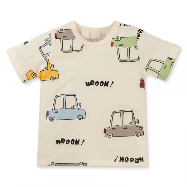 Bộ bé trai ngắn Animo Easy HN0426019 (1-4Y, Kem-đỏ)