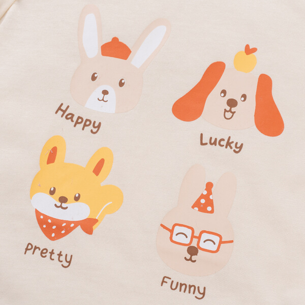 Bộ ngắn bé gái Animo LU1225037 (1-6Y, Kem-Nâu, TT02)