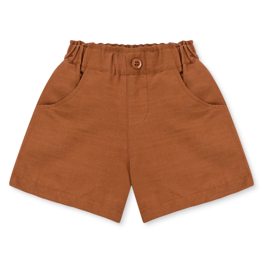 Bộ ngắn bé gái Animo LU1225037 (1-6Y, Kem-Nâu, TT02)