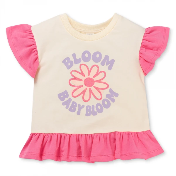 Bộ bé gái tay ngắn quần lửng Animo ST1225070 (1-6Y, Kem-hồng, TT02)