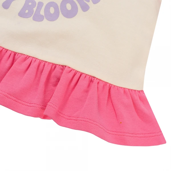 Bộ bé gái tay ngắn quần lửng Animo ST1225070 (1-6Y, Kem-hồng, TT02)