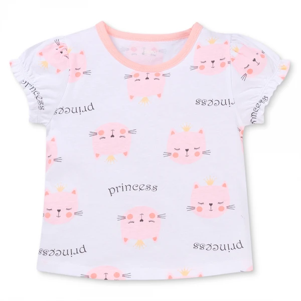 Bộ bé gái ngắn Animo Easy LU1125019 (1-4Y, Trắng-hồng, TT04)