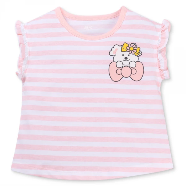 Bộ bé gái ngắn Animo Easy TX0226013 (1-4Y, Trắng-hồng, TT16)