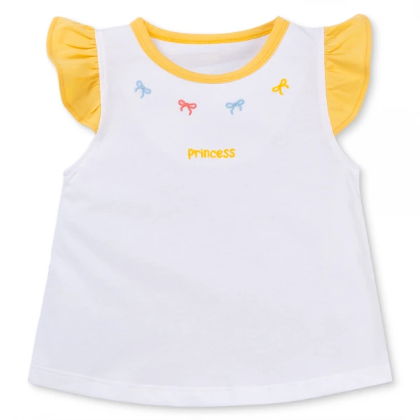 Bộ bé gái ngắn Animo Easy TX0226018 (1-4Y, Trắng-vàng, TT01)