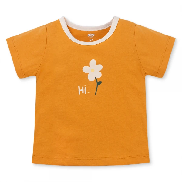 Bộ bé gái ngắn Animo Easy TX0226019 (1-4Y, Vàng-trắng, TT01)