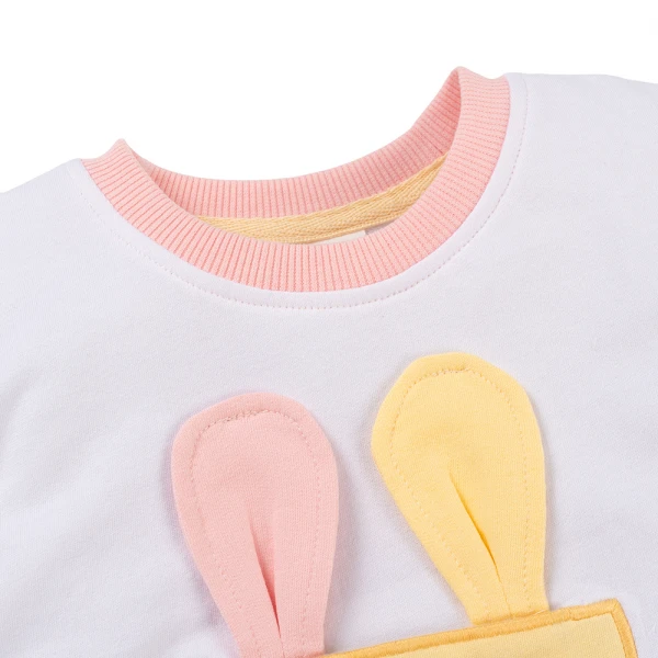 Bộ đông bé gái dài Animo ST1225068 (1-4Y, Trắng-vàng-hồng, TT02)