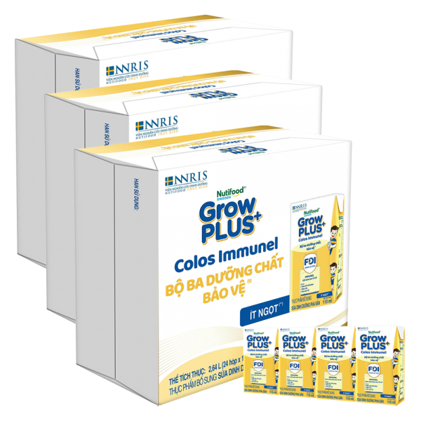 Combo 3 th&ugrave;ng Thực phẩm bổ sung sữa dinh dưỡng pha sẵn GrowPLUS+ Colos Immunel, 4x110ml (tr&ecirc;n 1 tuổi)