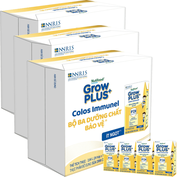 Combo 3 thùng Thực phẩm bổ sung sữa dinh dưỡng pha sẵn GrowPLUS+ Colos Immunel, 4x110ml (trên 1 tuổi)