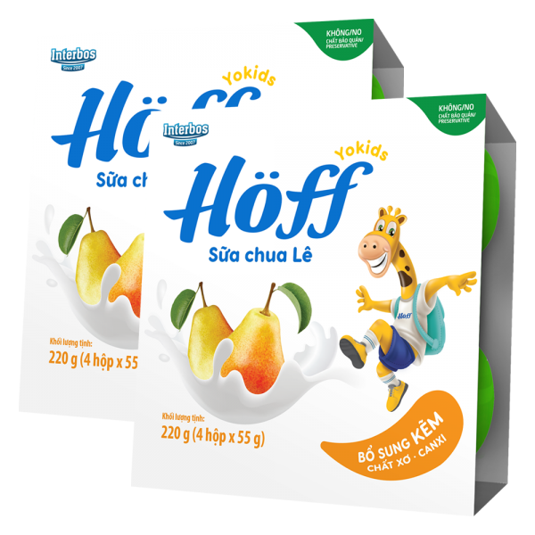 Combo 2 Sữa chua hoa quả  HӦff vị lê 55g (Giao mẫu ngẫu nhiên)