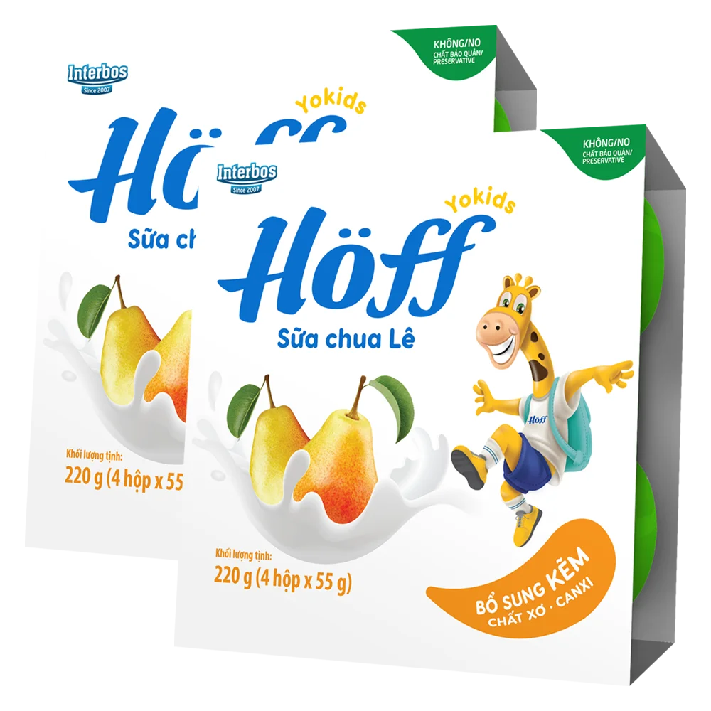 Combo 2 Sữa chua hoa quả  HӦff vị lê 55g (Giao mẫu ngẫu nhiên)