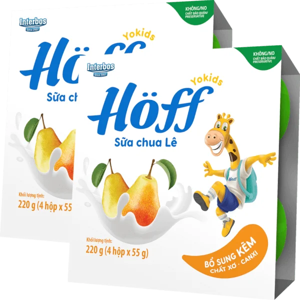 Combo 2 Sữa chua hoa quả  HӦff vị lê 55g (Giao mẫu ngẫu nhiên)