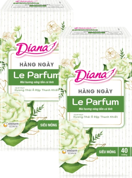 Combo 2 Băng vệ sinh Diana hằng ngày Le Parfum hương nhài Ả Rập thanh khiết (40 miếng)