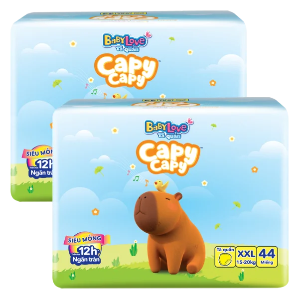 Combo 2 Tã quần Babylove Capy Capy XXL44 Miếng