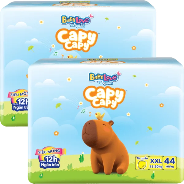 Combo 2 Tã quần Babylove Capy Capy XXL44 Miếng